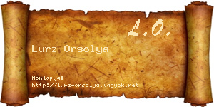 Lurz Orsolya névjegykártya